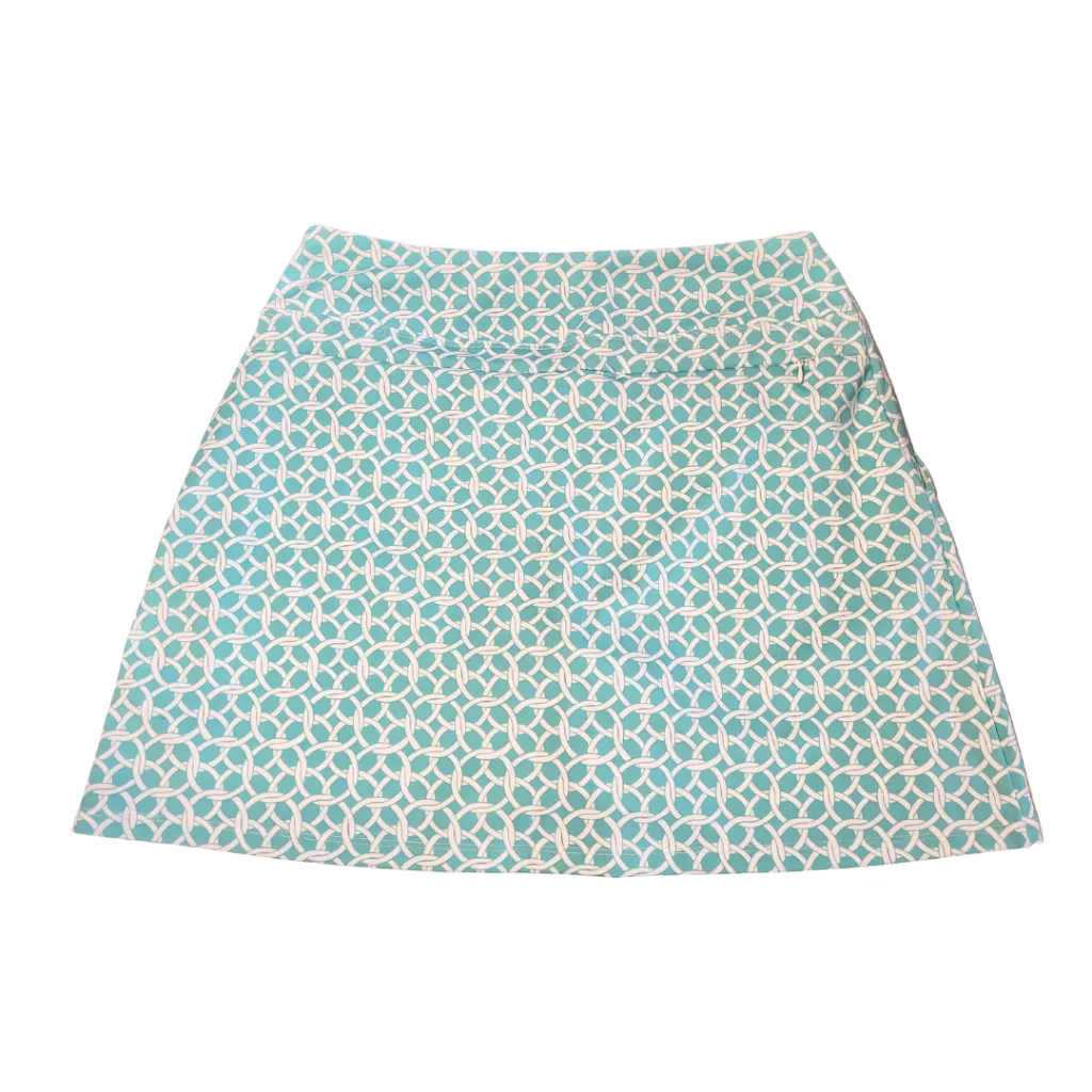 Tommy Bahama Active Aqua & White Circle Link Print Skort Size S MSP$110
