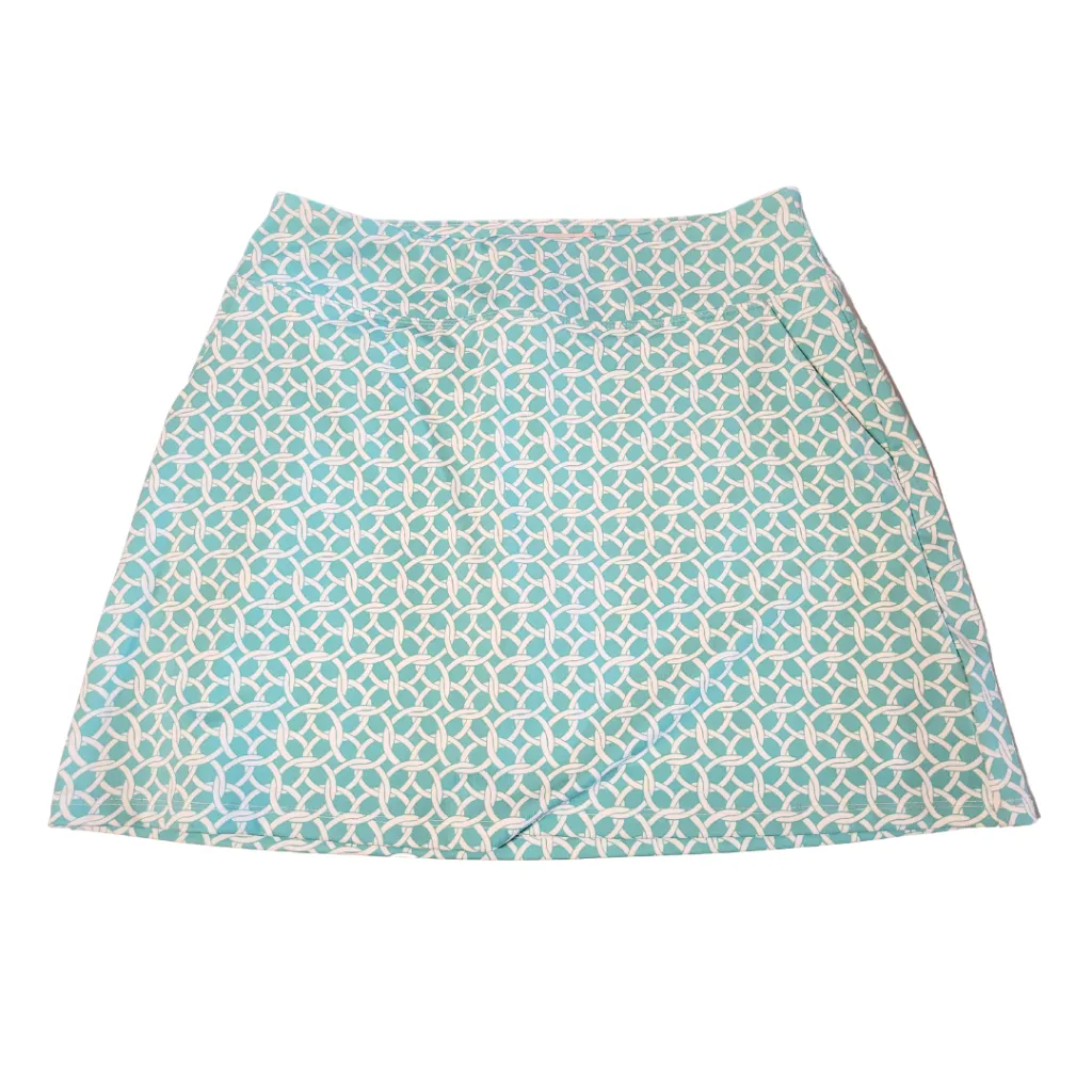 Tommy Bahama Active Aqua & White Circle Link Print Skort Size S MSP$110