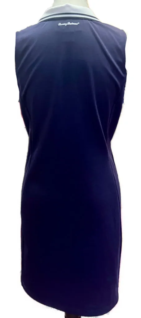 Tommy Bahama Navy Sleeveless Dress with White Collar Size M MSP$148