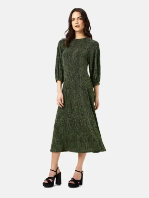 Traffic People Drape Dress Green