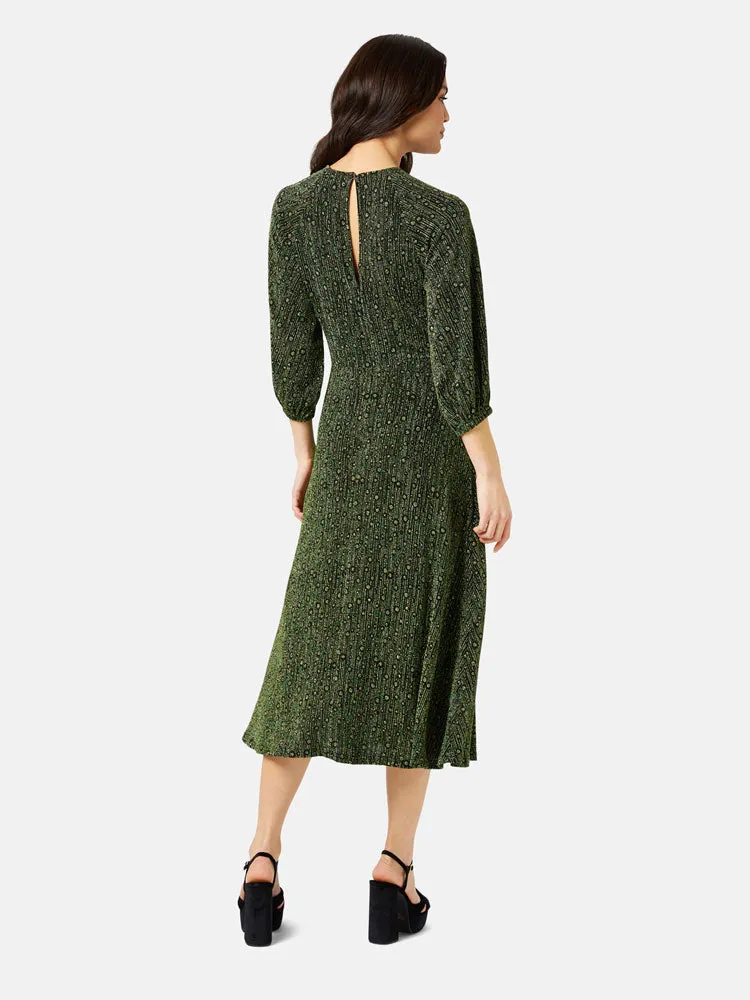 Traffic People Drape Dress Green