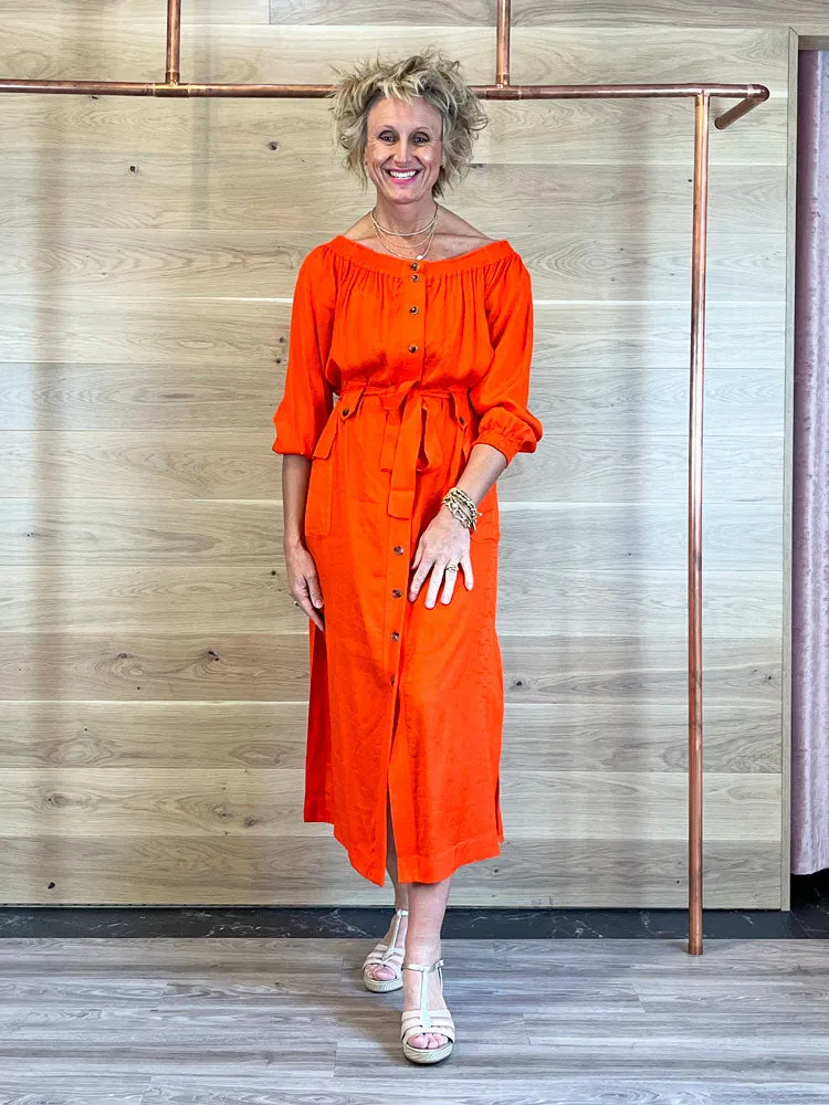 Twinset Dress Orange Sun