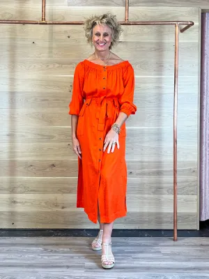 Twinset Dress Orange Sun