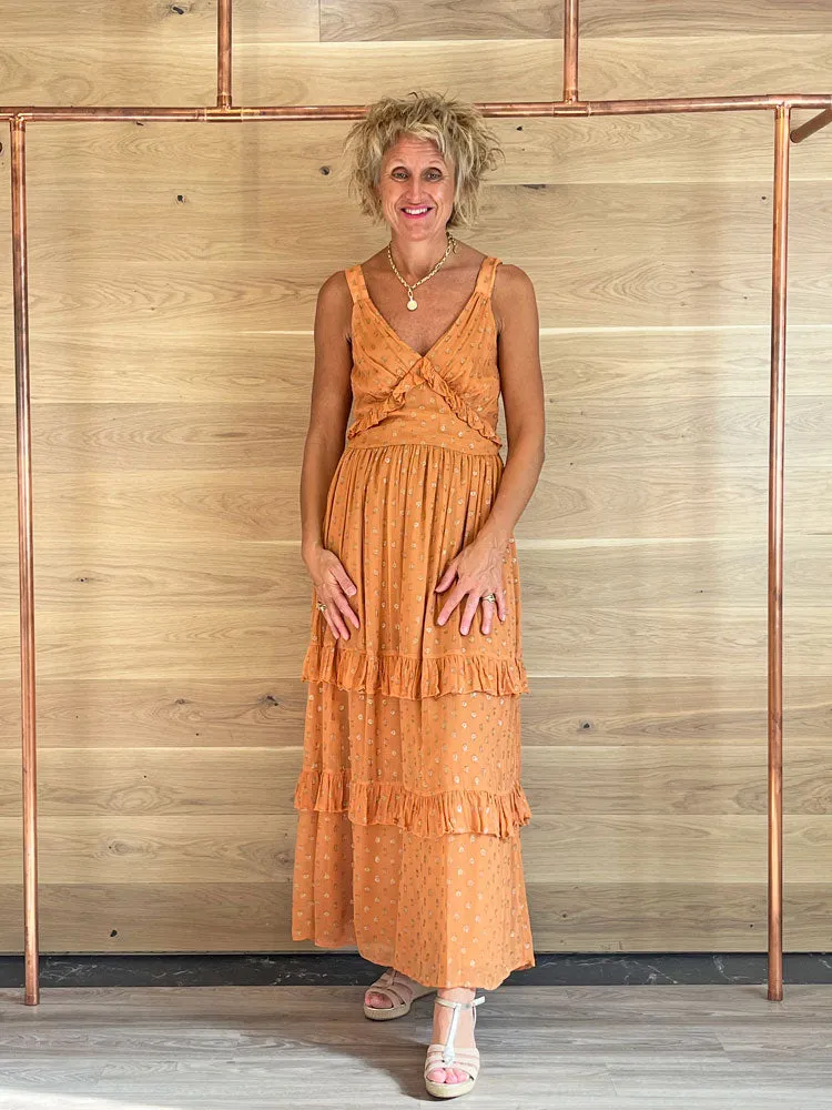 Twinset Long Georgette Dress Siena Chiaro