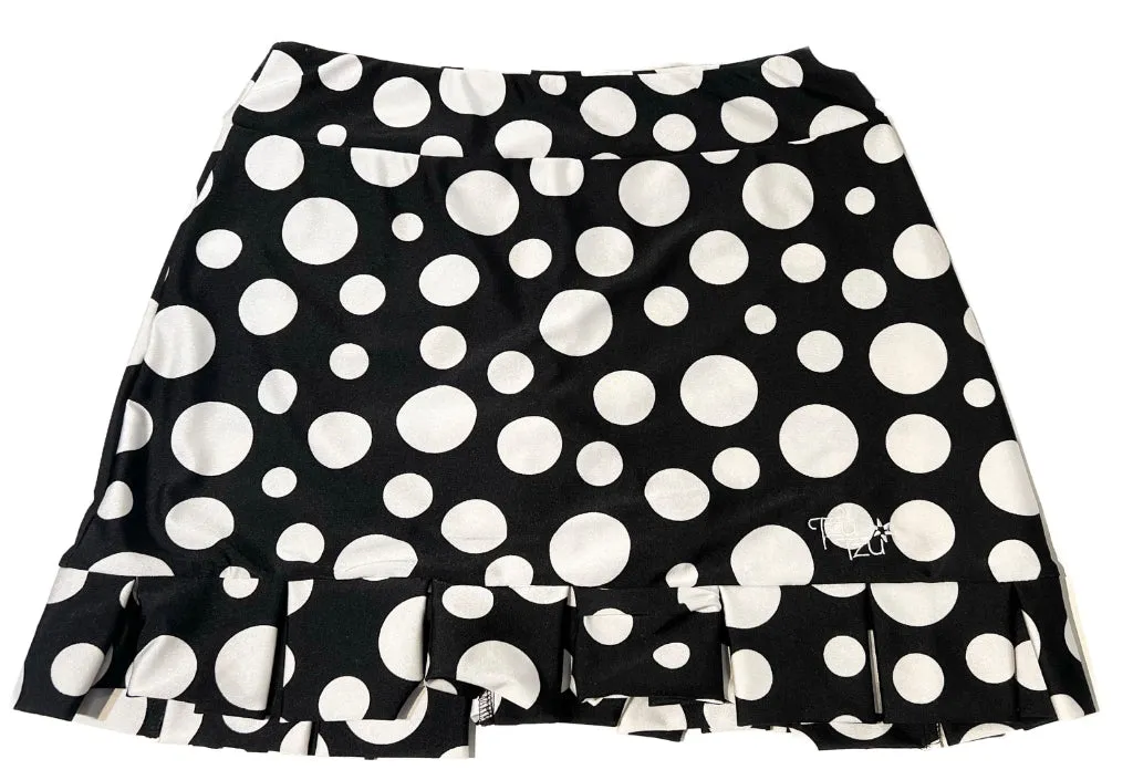 Tzu Tzu Black & White Bubbles Golf SKort Size M. MSP$140