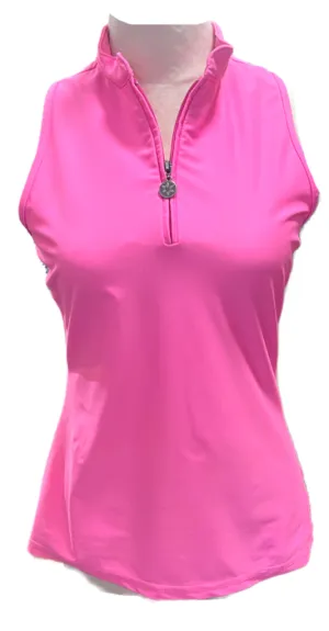 Tzu Tzu Hot Pink Bella Sleeveless Golf Top Size M MSP$99
