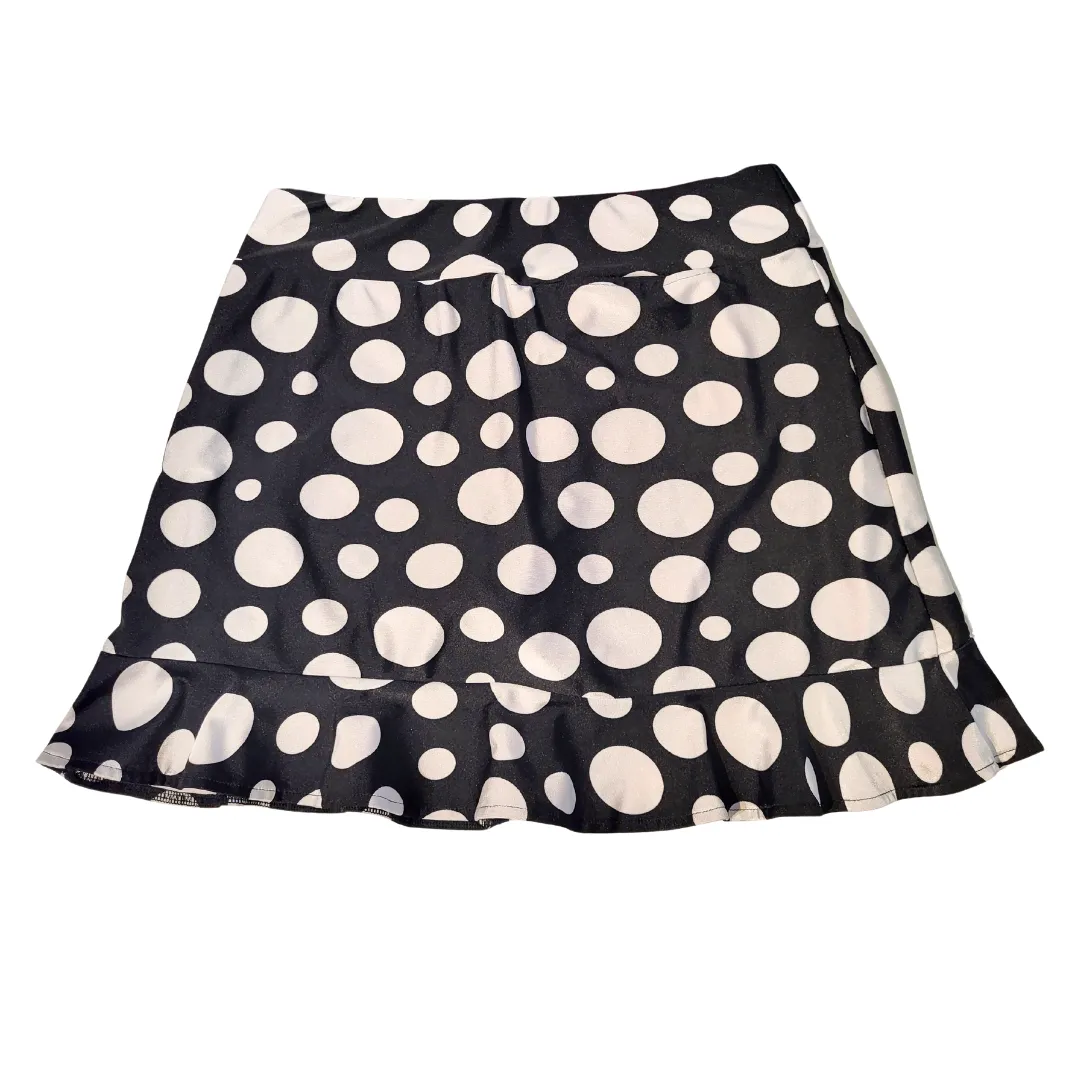 Tzu Tzu Multicolored Circle Print Ruffle Golf Skort Size M MSP$150