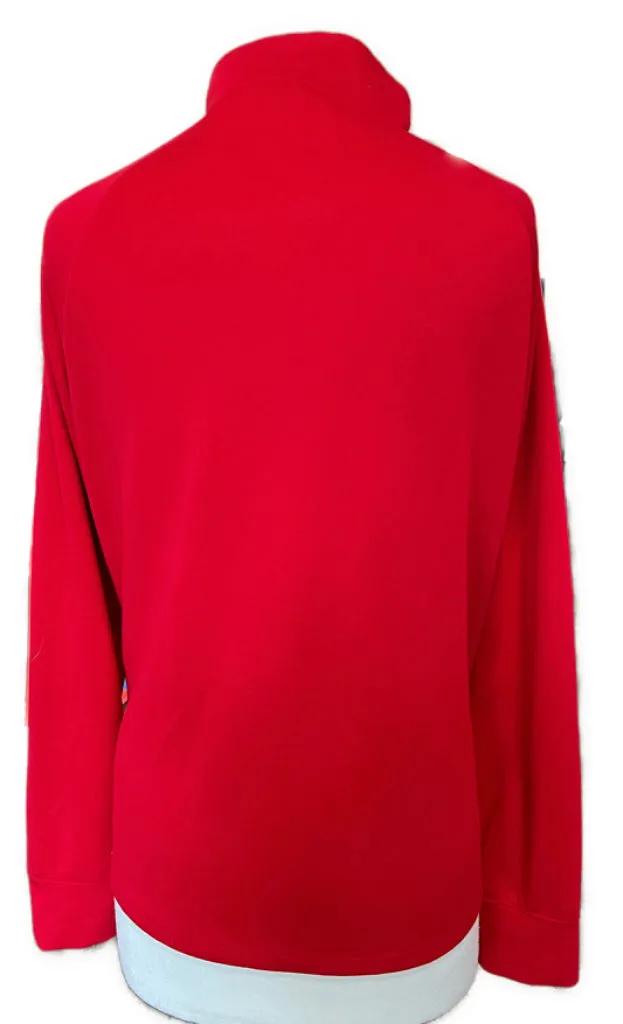 Under Armour Red Snap Pullover with Wisconsin Volleyball Logo Size XL MSP$70