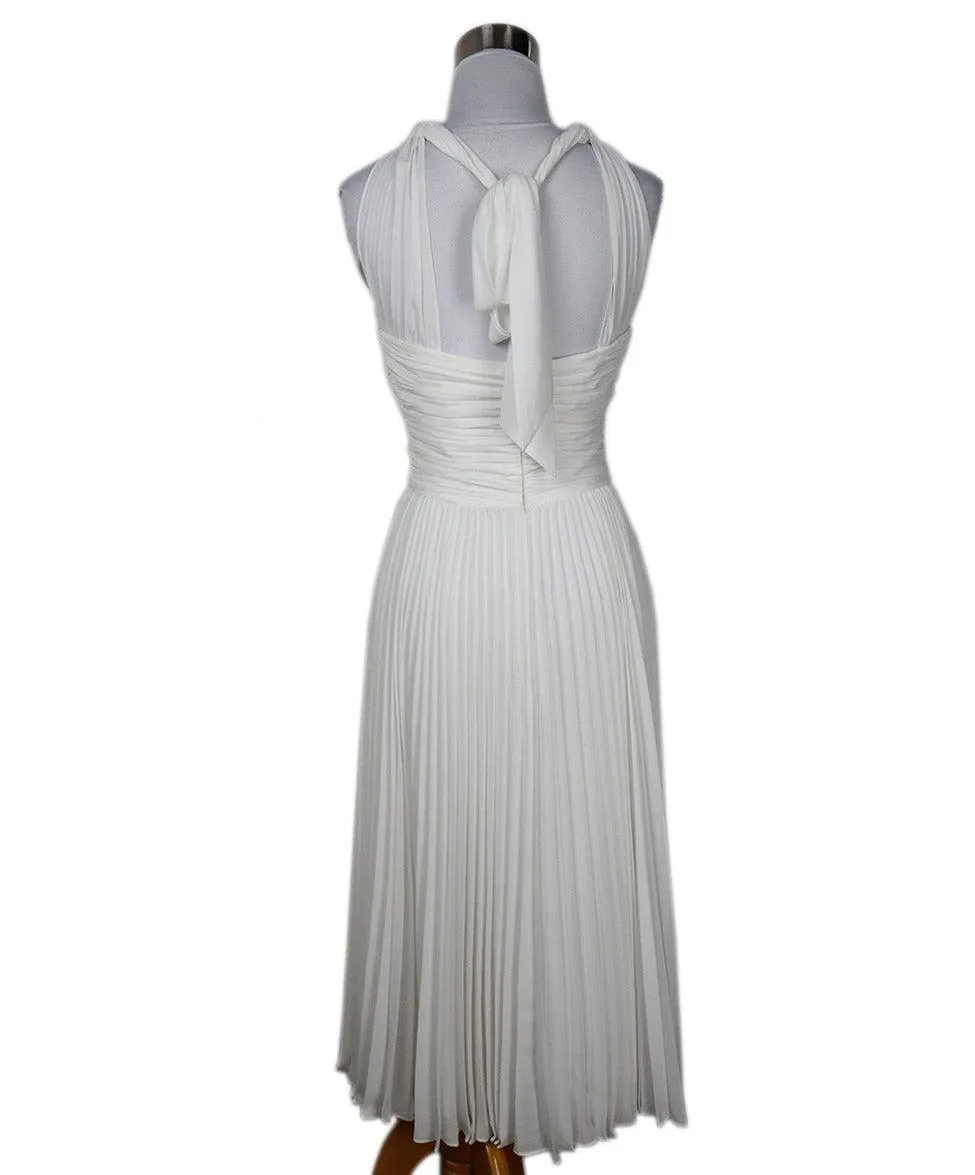 Ungaro Pleated White Dress sz 2