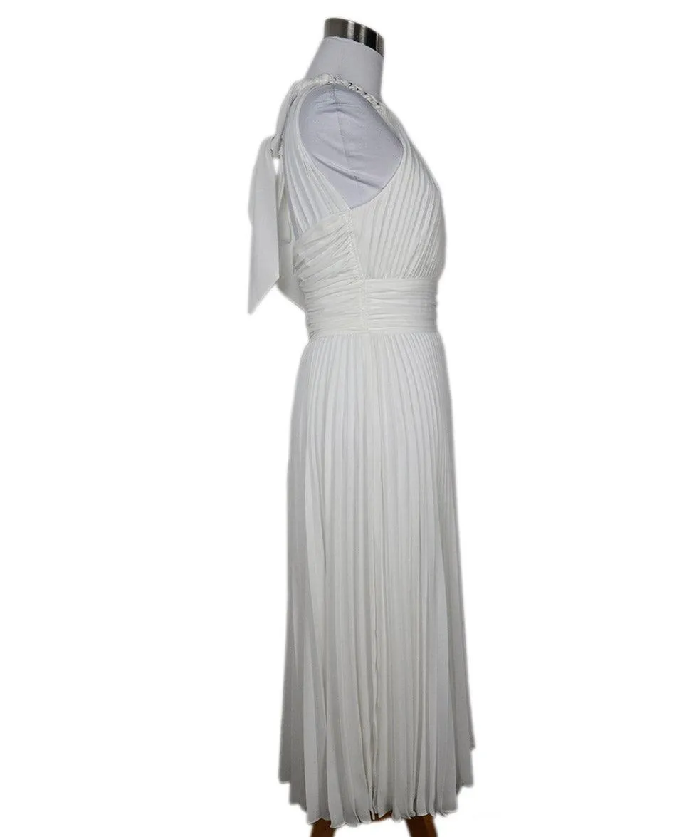 Ungaro Pleated White Dress sz 2