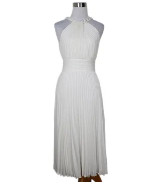 Ungaro Pleated White Dress sz 2