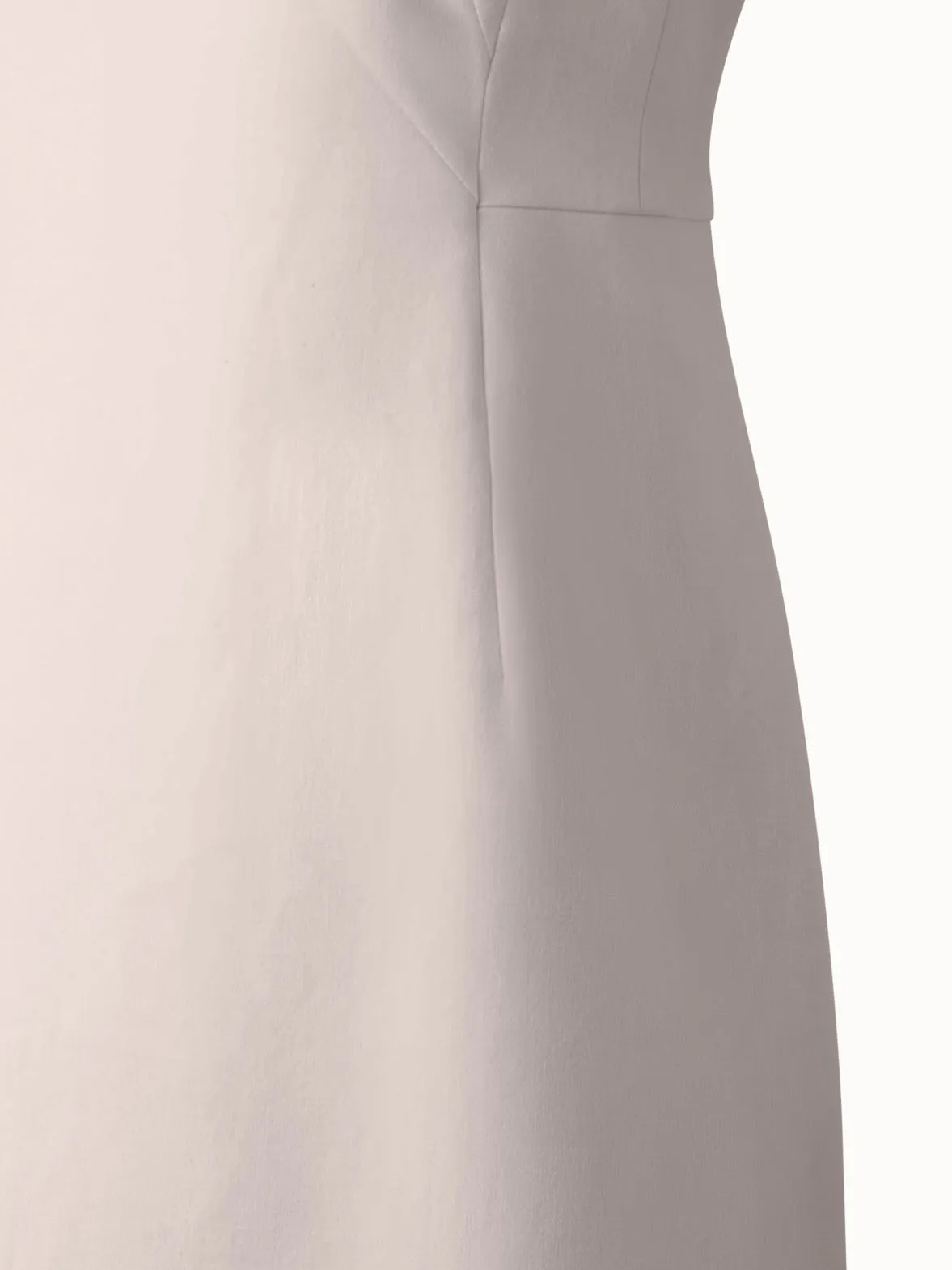 V-Neck Sheath Dress in Cotton Silk Double-Face 