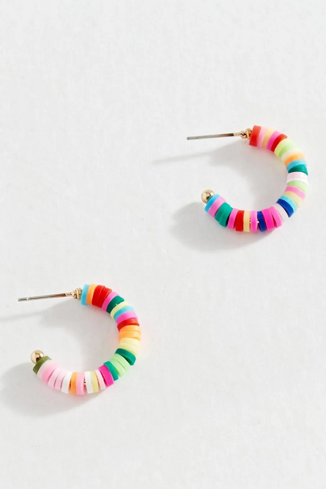 VALET STUDIO Womens Mini Festival Hoops Earrings Pink