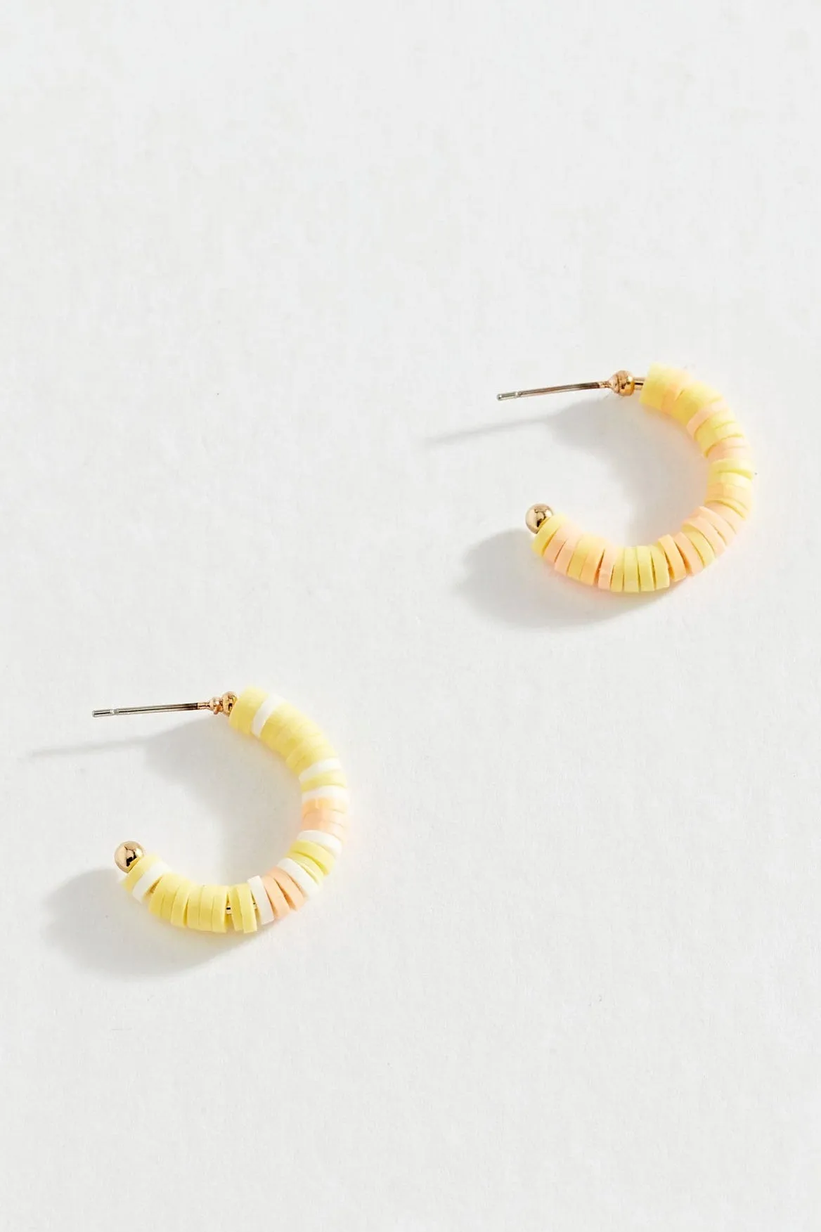 VALET STUDIO Womens Mini Festival Hoops Earrings Yellow