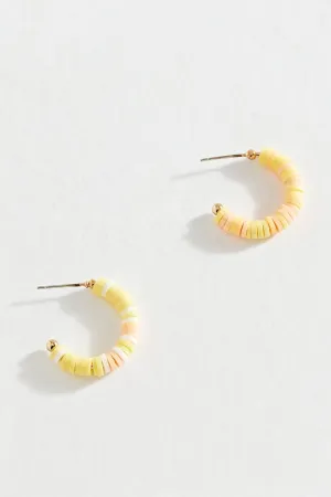 VALET STUDIO Womens Mini Festival Hoops Earrings Yellow