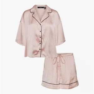 Vero Moda BEATE Womens Short Nightwear Set Misty Rose Dots