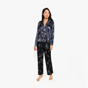 Vero Moda SILLE Womens Nightwear Set Blue Blazer Flower