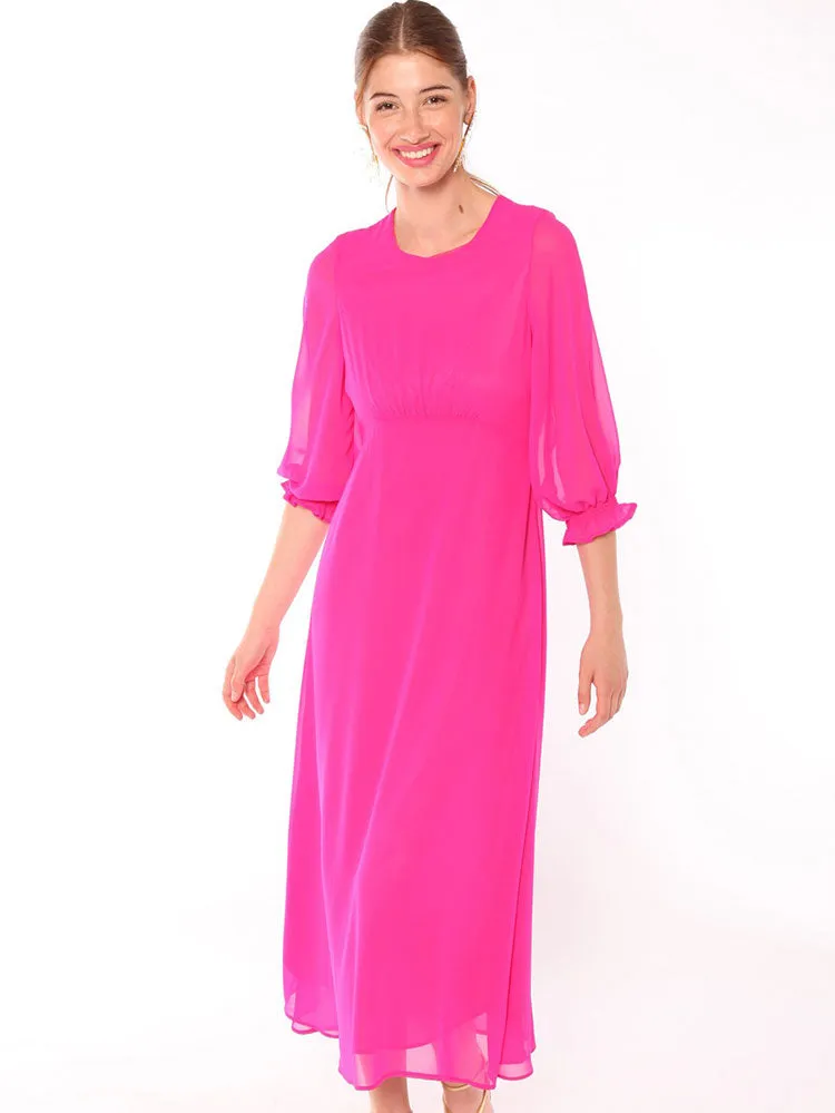 Vilagallo Kara Dress Fuchsia