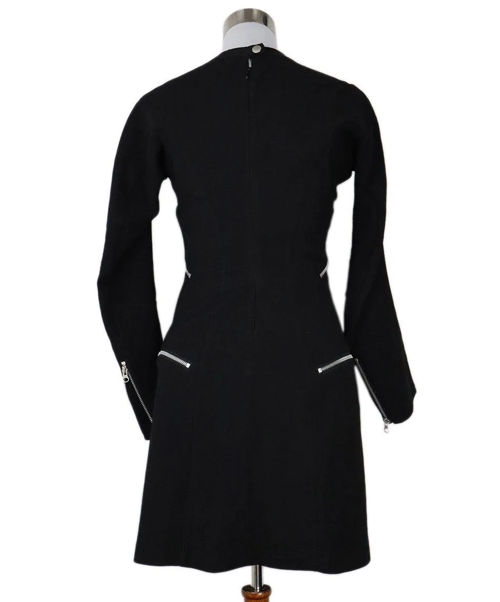 Watanabe Black Wool Zipper Dress sz 2