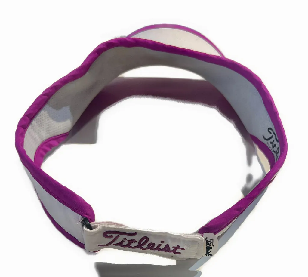 White Titelist Women's Golf Visor w/Contrast Color Trim & Logo MSP$32