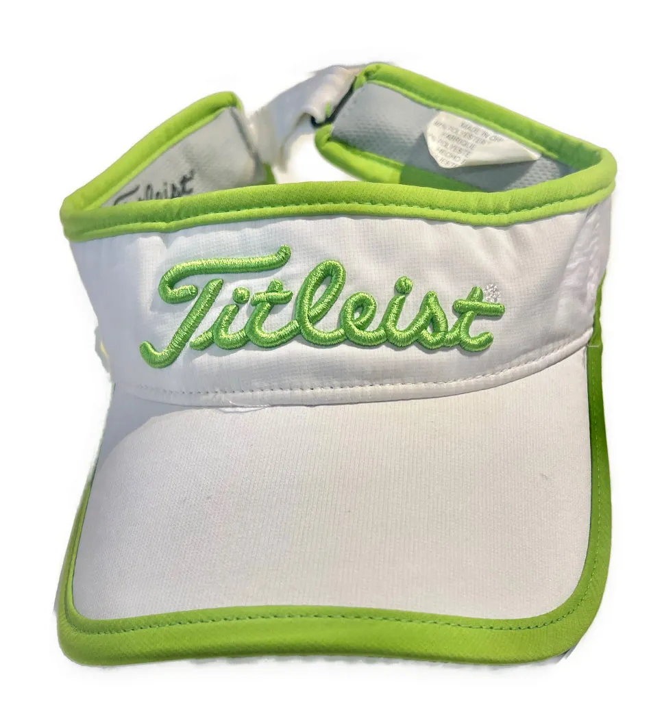 White Titelist Women's Golf Visor w/Contrast Color Trim & Logo MSP$32