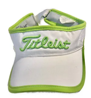 White Titelist Women's Golf Visor w/Contrast Color Trim & Logo MSP$32