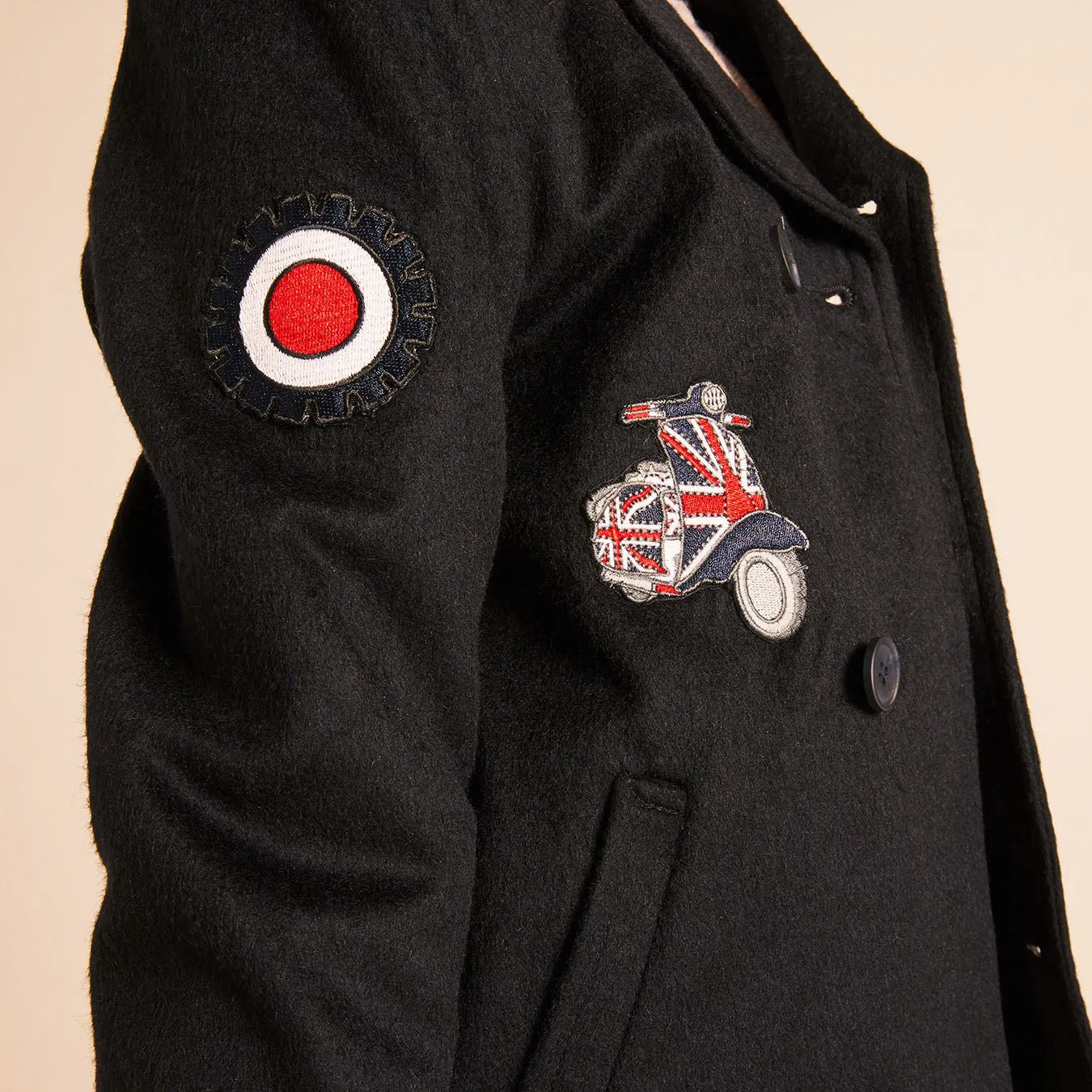 Wild & Gorgeous Coat Mod Pea Navy
