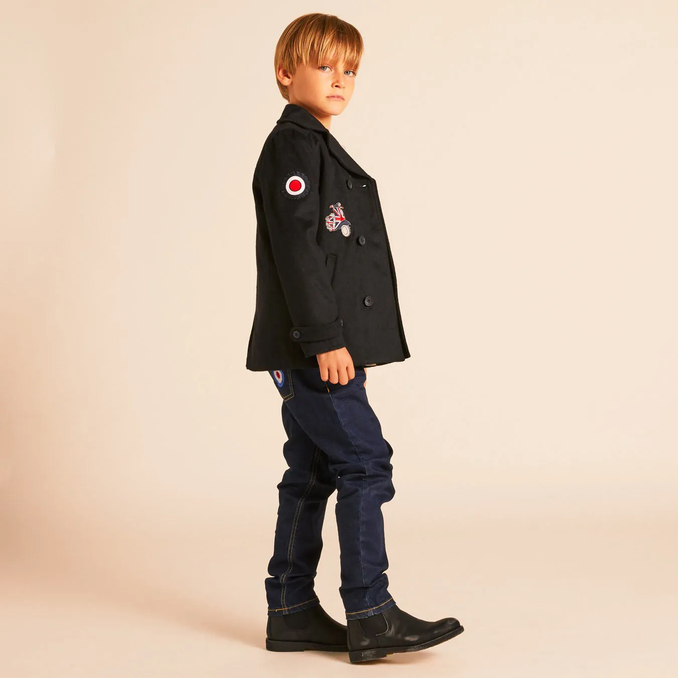 Wild & Gorgeous Coat Mod Pea Navy