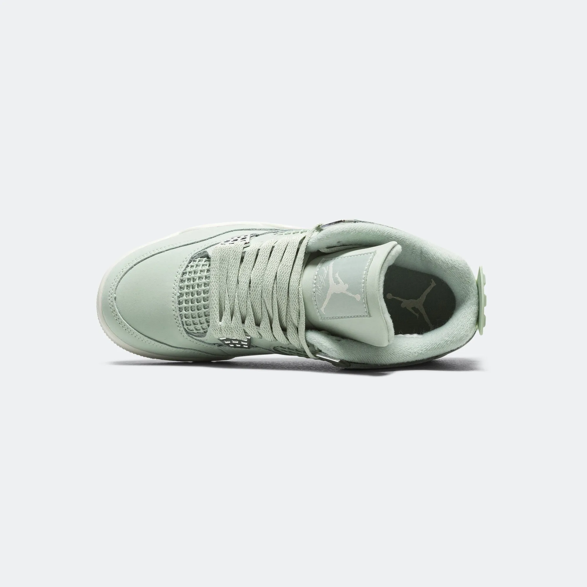 Womens Air Jordan 4 Retro - Seafoam/Sail-Metallic Silver