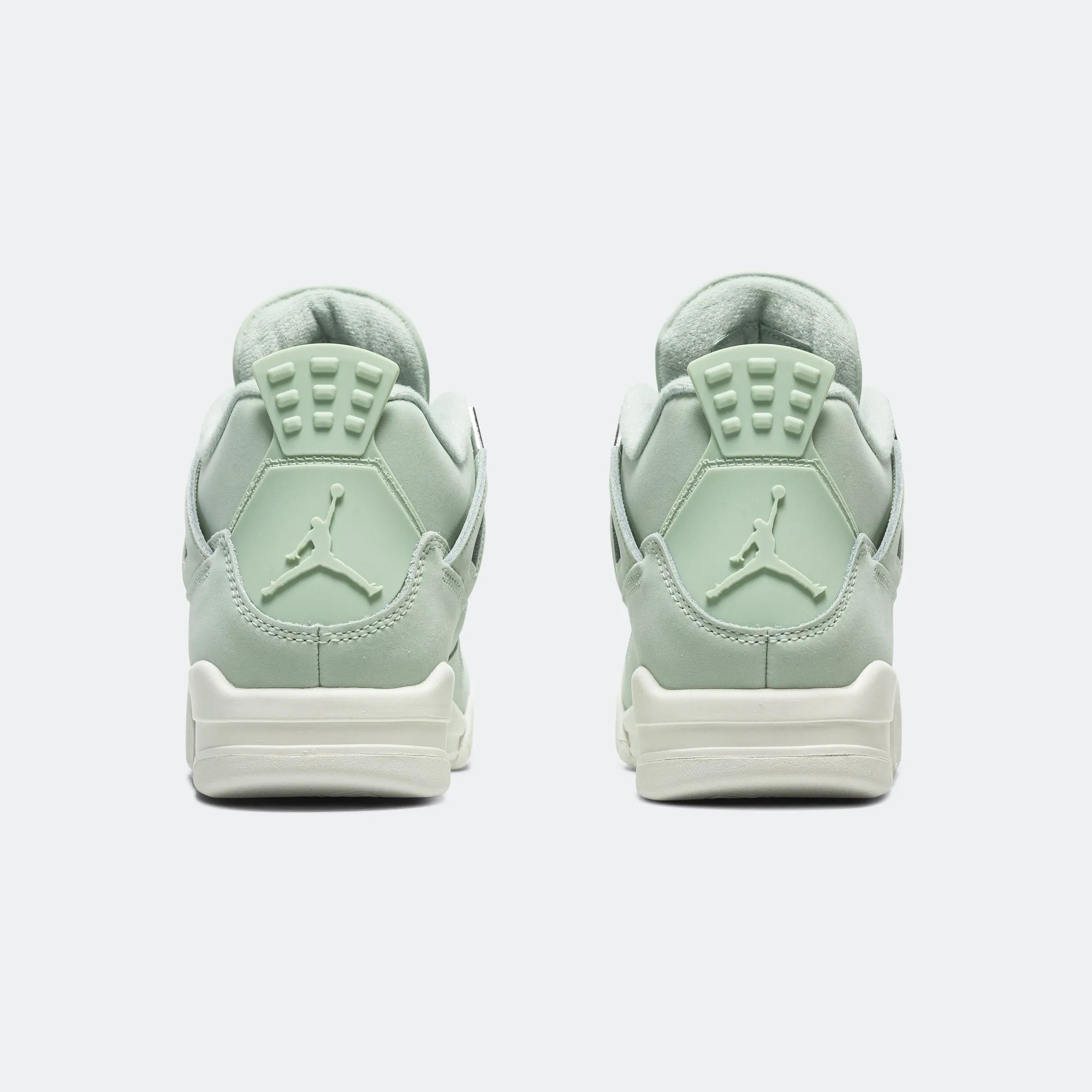 Womens Air Jordan 4 Retro - Seafoam/Sail-Metallic Silver