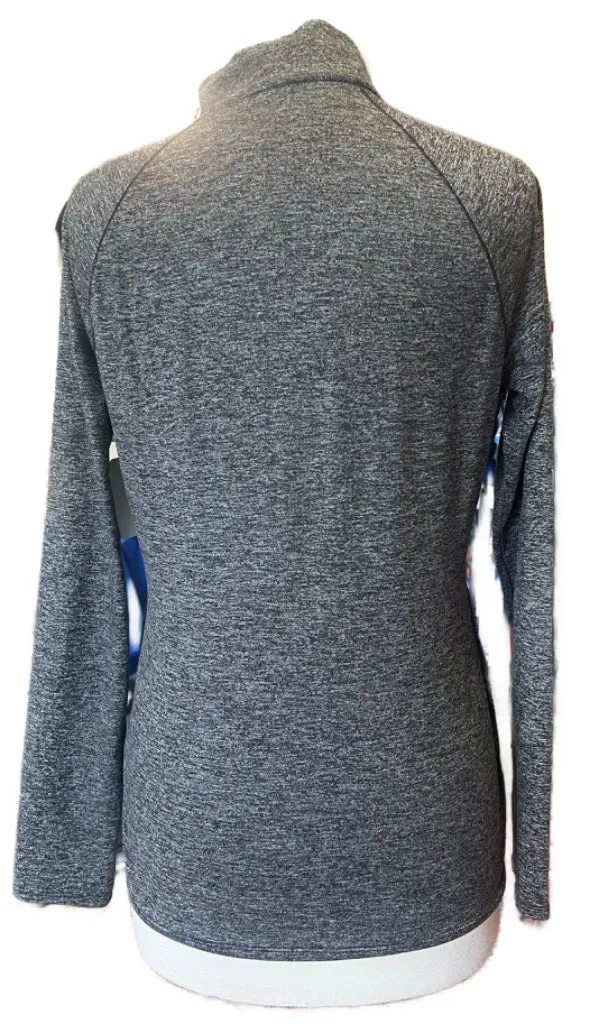 Women's Callaway Black Zip Golf Pullover with Gray Surge Size L