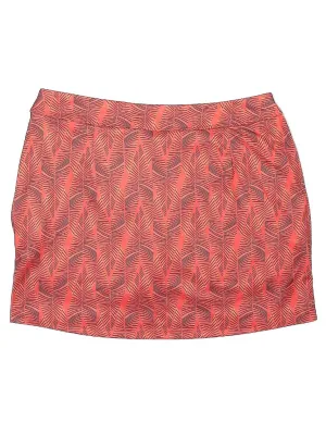 Women's Greg Norman Red & Black Print Golf Skort Size L. MSP$
