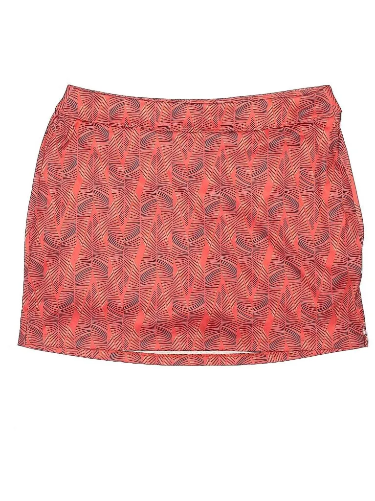 Women's Greg Norman Red & Black Print Golf Skort Size L. MSP$