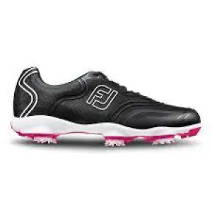 Women's Like New Footjoy Black Spike Golf Shoes Size 7.5 MSP$135