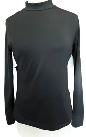 Women's Nike Golf Black Mock Neck Long Sleeve Shirt Size M MSP$75