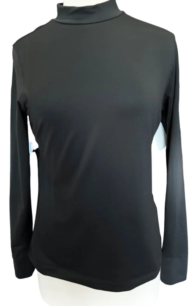 Women's Nike Golf Black Mock Neck Long Sleeve Shirt Size M MSP$75
