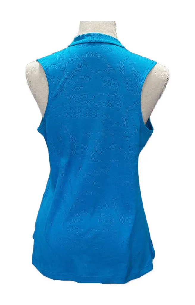 Women's Nike Turqouise Sleeveless Mesh Textured Golf Top Size M MSP$60