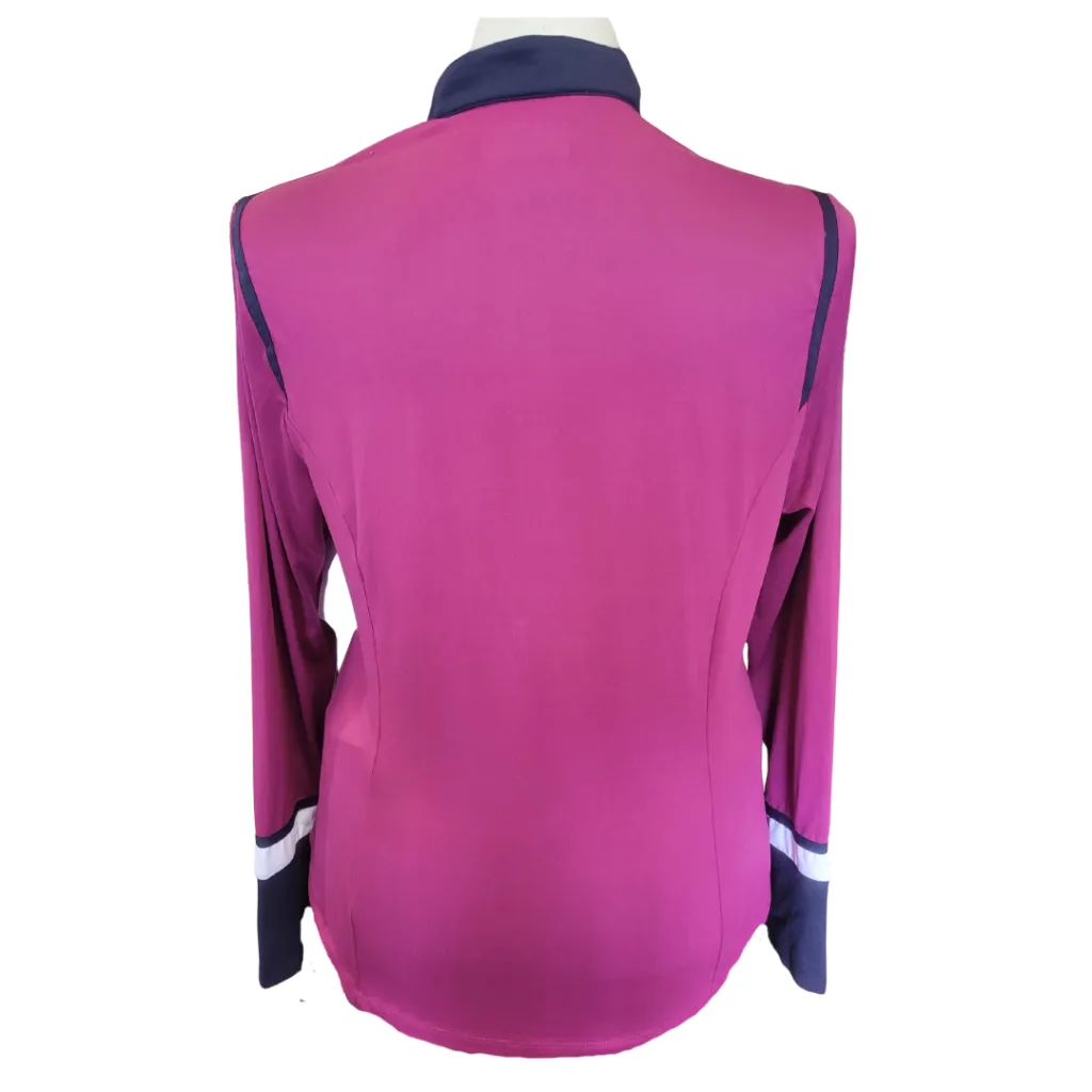 Women's PGA Tour Purple Golf Pullover w/Navy Accents Size XL