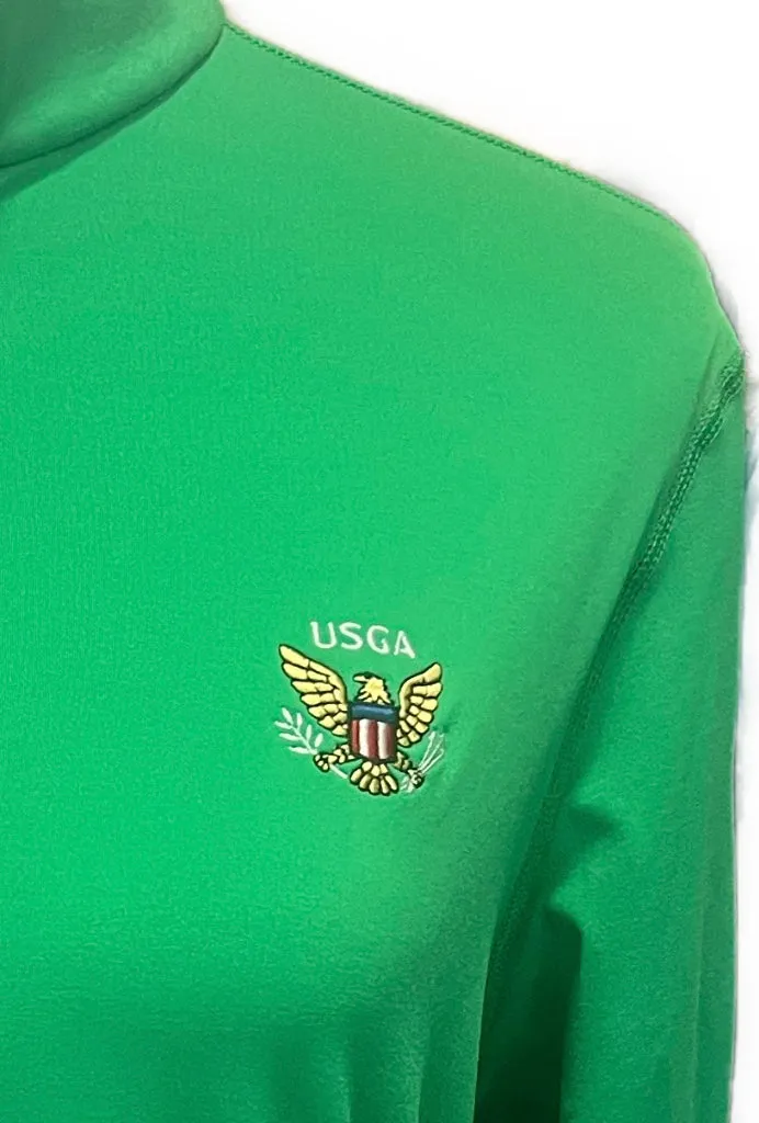 Women's Ralph Lauren RLX Green Quarter Zip Golf Pullover w/ Logo Size L MSP$168