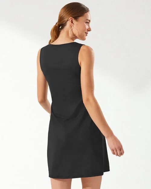 Women's Tommy Bahama Pearl Twist Black Sleeveless Dress Size M MSP$125