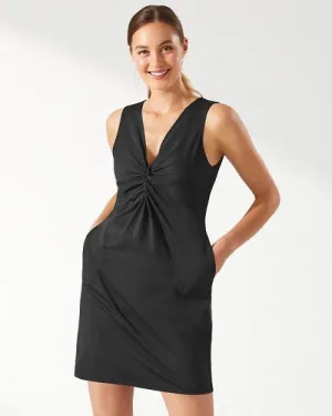Women's Tommy Bahama Pearl Twist Black Sleeveless Dress Size M MSP$125