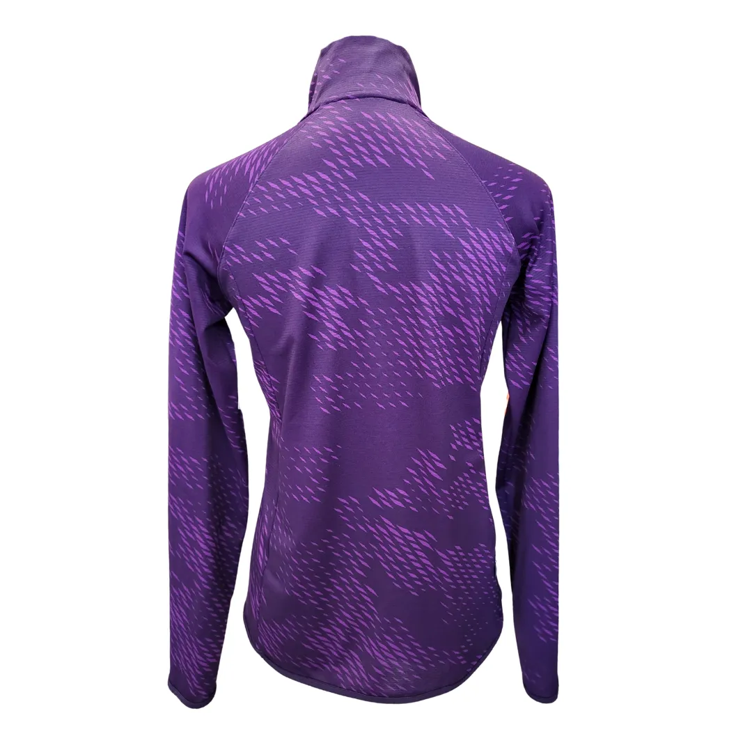 Women's Under Armour Run Purple 1/2 Zip Mock Neck Long Sleeve Pullover Size M MSP$65