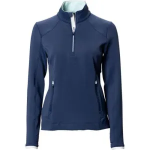 Women's Zero Restriction Navy Sofia Zip Pullover Size M. MSP$168