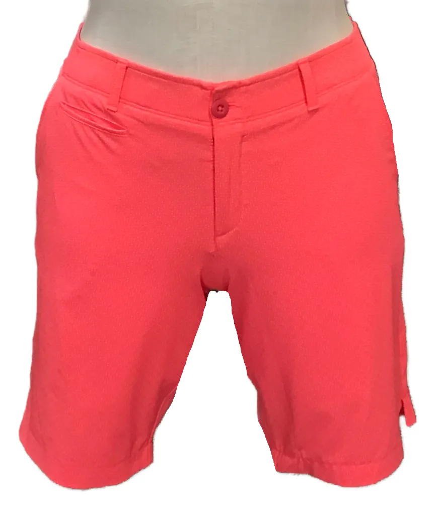 Womens's Under Armour Coral Print Golf Shorts Size 12 MSP$75
