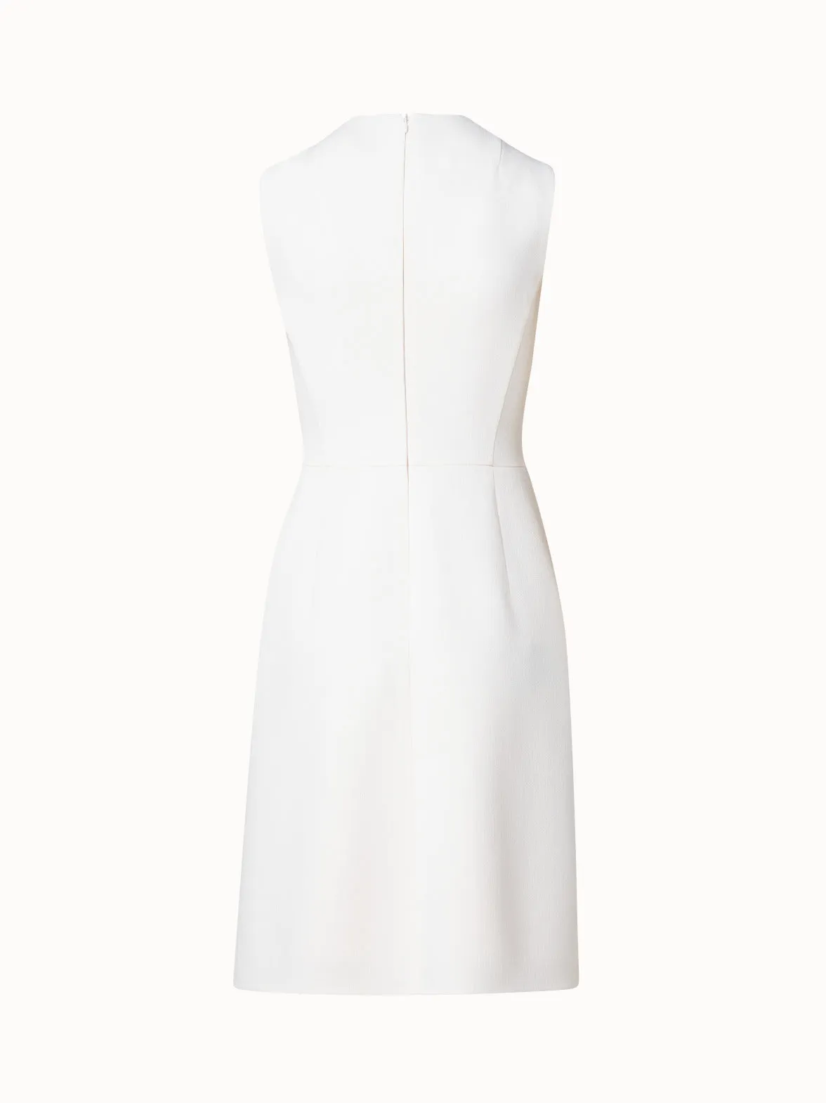 Wool Crêpe Double-Face Sheath Dress 