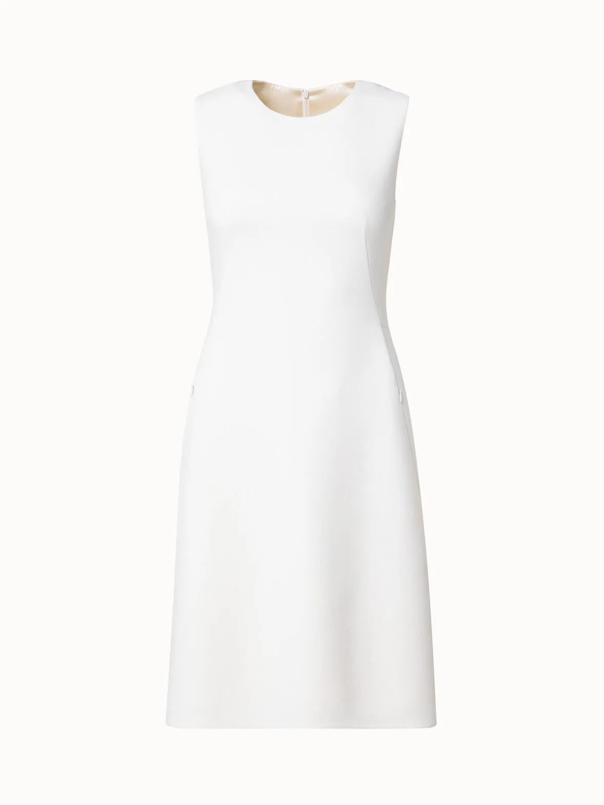 Wool Crêpe Double-Face Sheath Dress 