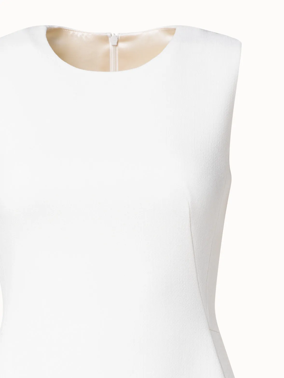 Wool Crêpe Double-Face Sheath Dress 