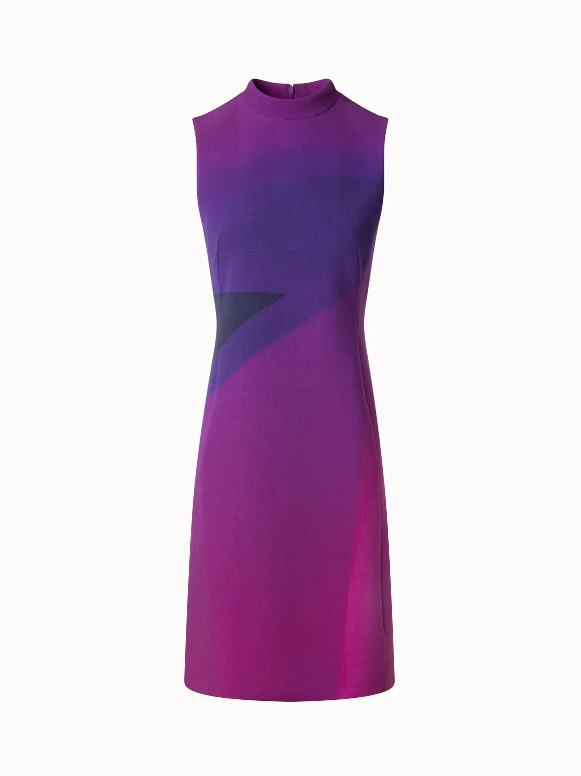 Wool Sheath Dress with Alta Magenta Print 