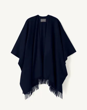 Woven fringed poncho Eric Bompard