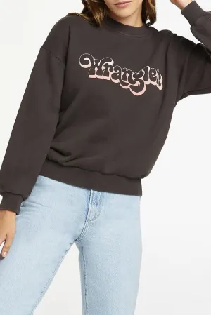 Wrangler Womens Paper Walls Sweat - Worn Black